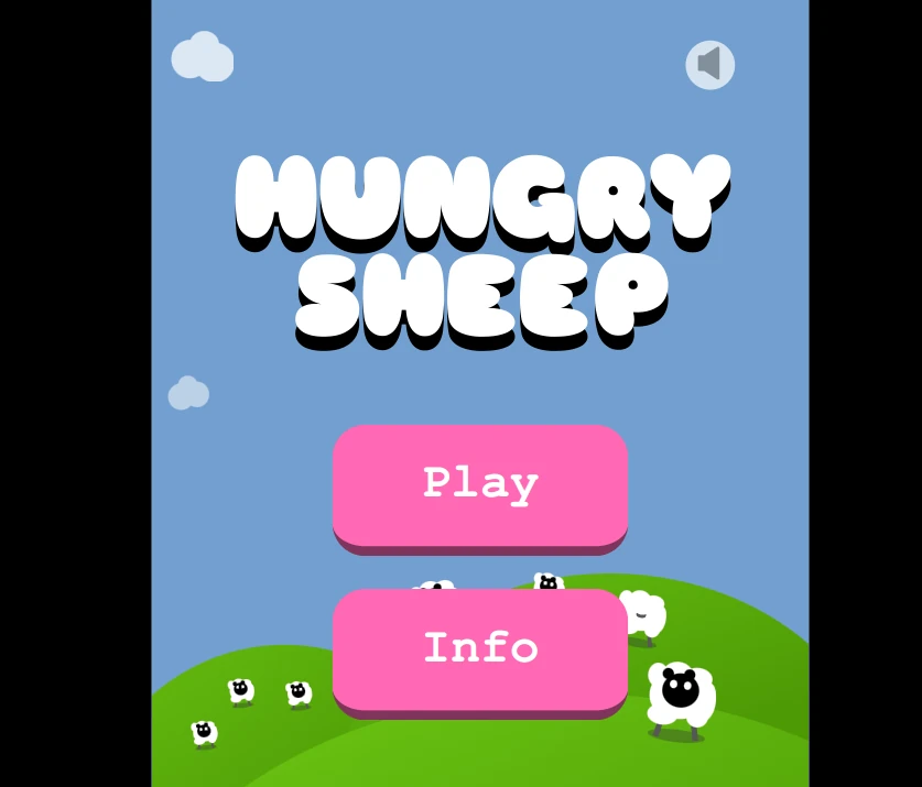 Splash screen for web game, Hungry Sheep